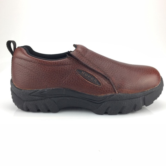 Roper Shoes - Roper Performance Sport Bay Brown Leather Slip On